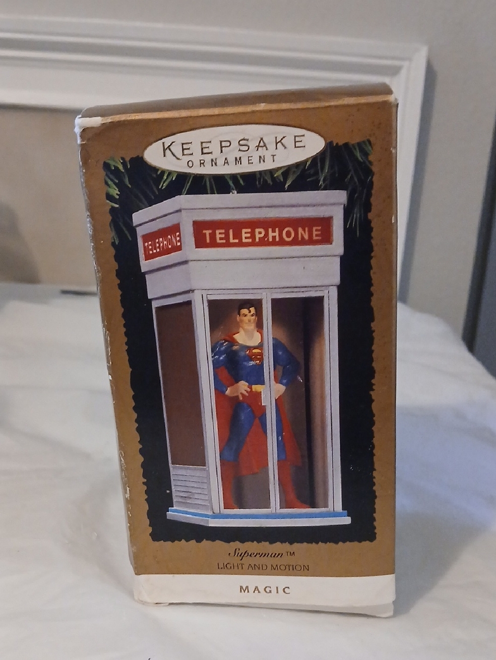Hallmark Superman Keepsake Ornament - Blue & Red with Gold Box